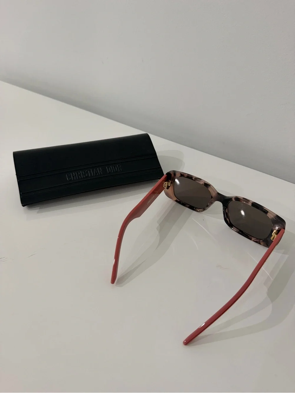 Dior Tortoiseshell Sunglasses with Pink Arms